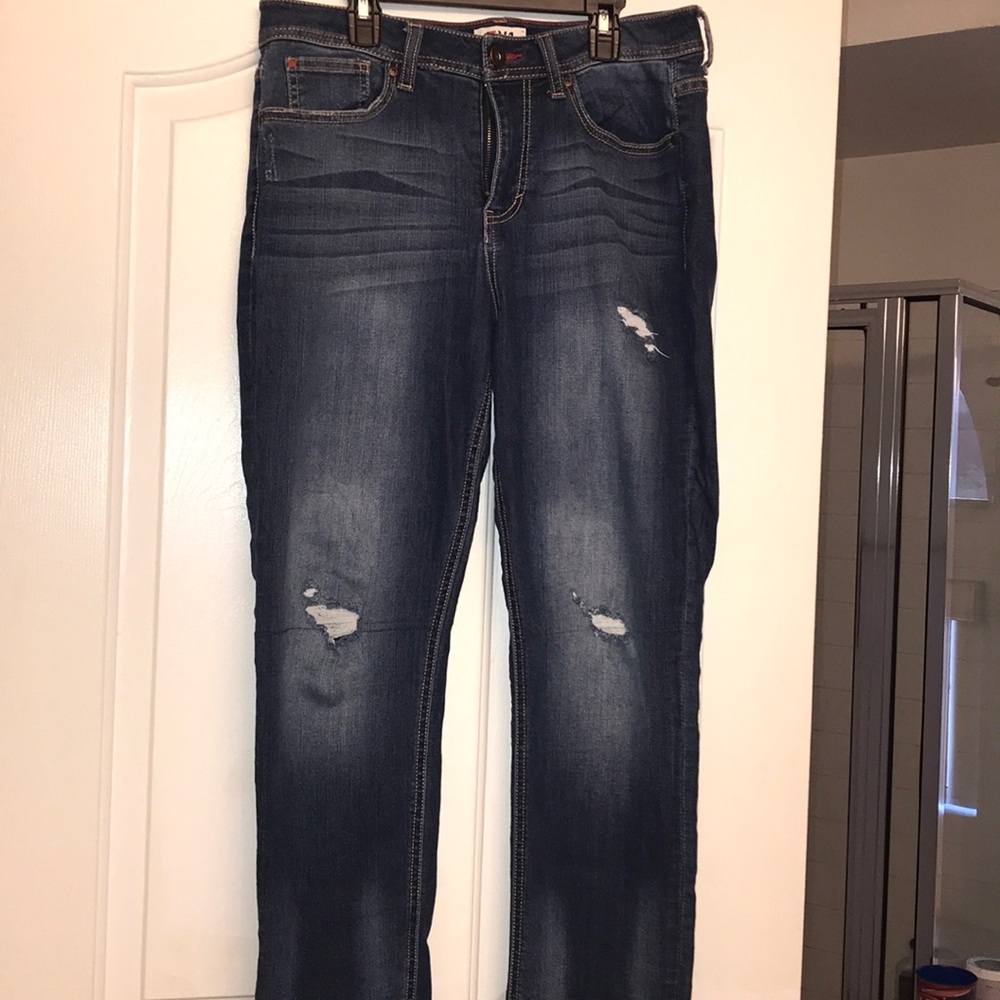 Most comfortable distressed jeans with a stretch